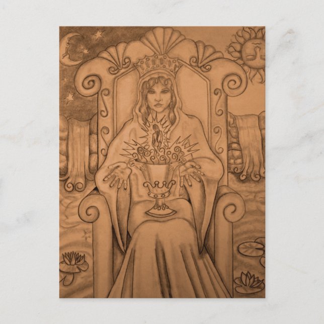 Queen of Cups - Carte Tarot (Devant)