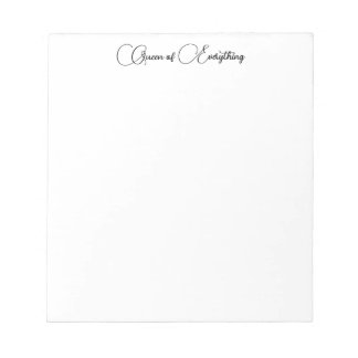 Queen of Everything Notepad Notizblock