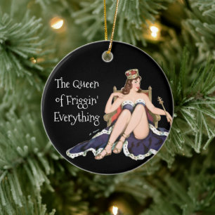 Queen of Everything Retro Pinup Keramik Ornament