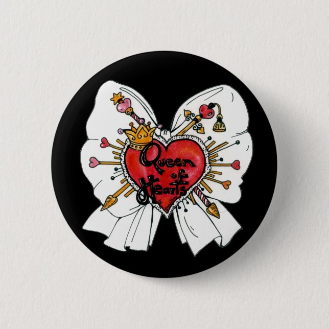 Queen of Hearts Button (Vorderseite)