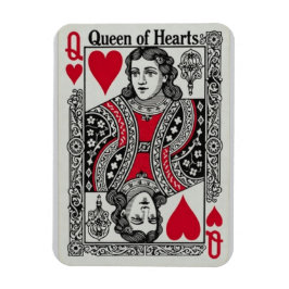 QUEEN OF HEARTS CARD MAGNET