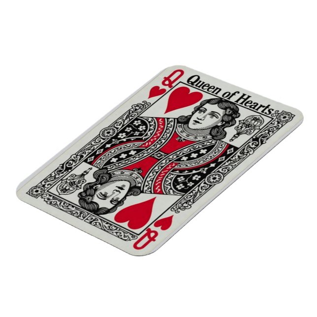 QUEEN OF HEARTS CARD MAGNET (Linke Seite)
