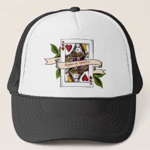 Queen of Hearts Card Trucker Hat Truckerkappe