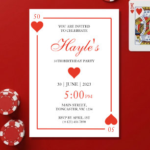 Queen of Hearts Casino Cartes à jouer 50e Annivers