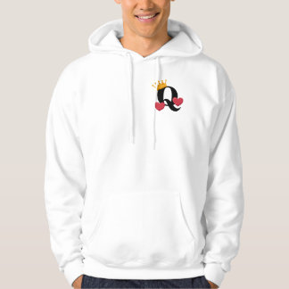 Queen of Hearts Crowned Love Emblem Hoodie