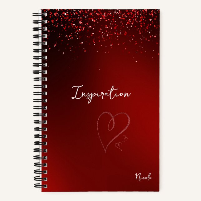 Queen of Hearts Custom Pageant Notebook Journal Notizbuch (Vorderseite)