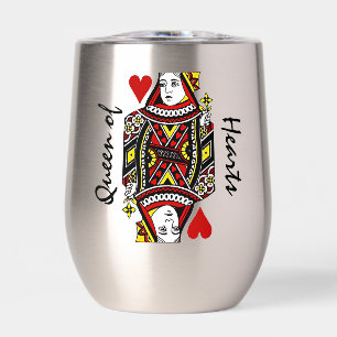 Queen of Hearts Design Vin thermique Tumbler