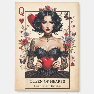 Queen of Hearts Gothic Tarot Fridge Magnet 