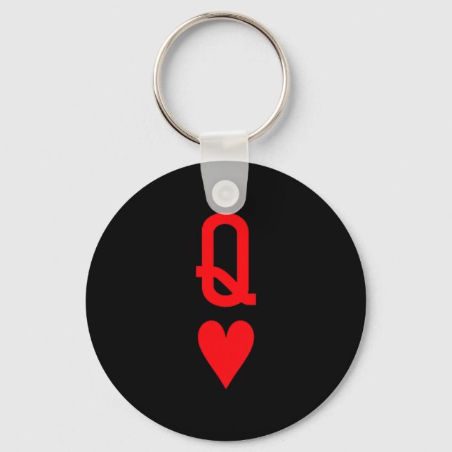 Queen Of Hearts King Of Heart Couple Matching Wome Schlüsselanhänger (Vorderseite)