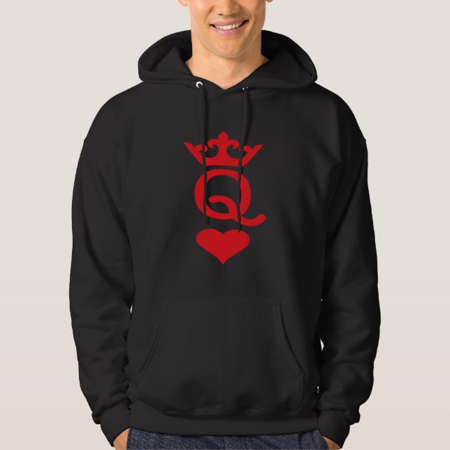 Queen Of Hearts Matching Couple Saint Valentine's  Hoodie (Vorderseite)