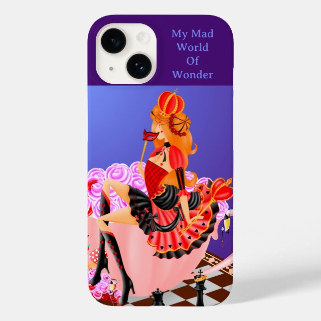 Queen of hearts on a Bed of Roses  Case-Mate iPhone 14 Hülle (Rückseite)
