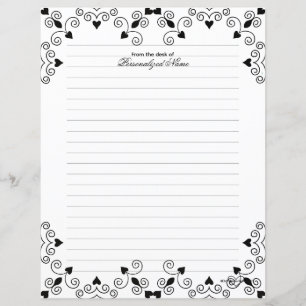 Queen of Hearts - Papier à liner noir