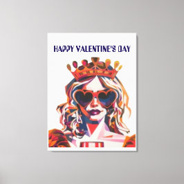 Queen of Hearts Pop Art Leinwanddruck