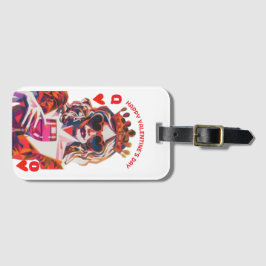 Queen of Hearts Pop Art Spiral Notebook Gepäckanhänger