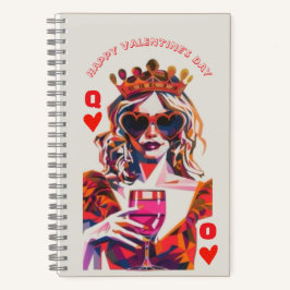 Queen of Hearts Pop Art Spiral Notebook Notizbuch