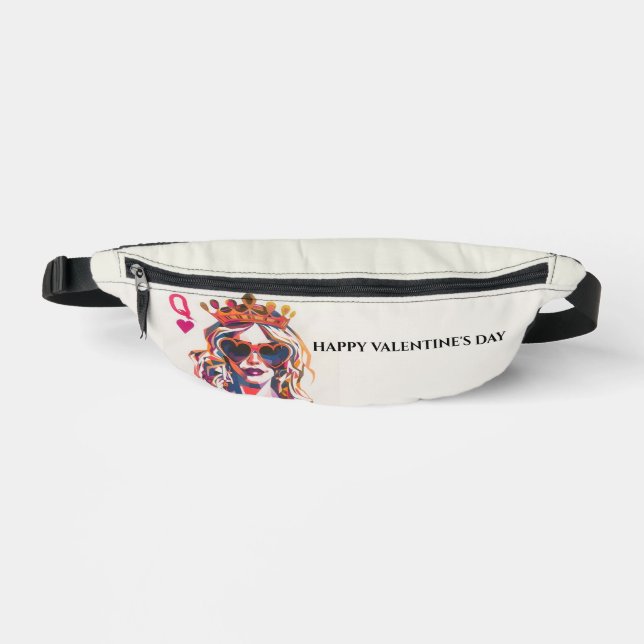 Queen of Hearts Pop Art Woman Bauchtasche (Vorderseite)