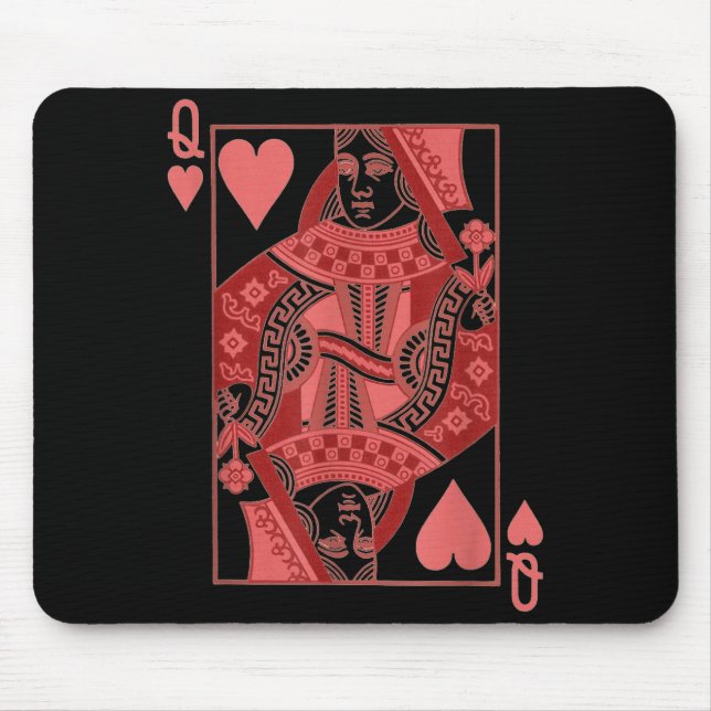 Queen Of Hearts Valentines Day Cool V-day Couple M Mousepad (Vorne)
