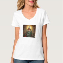 Queen of Heaven Catholic Women's V-Neck Tee