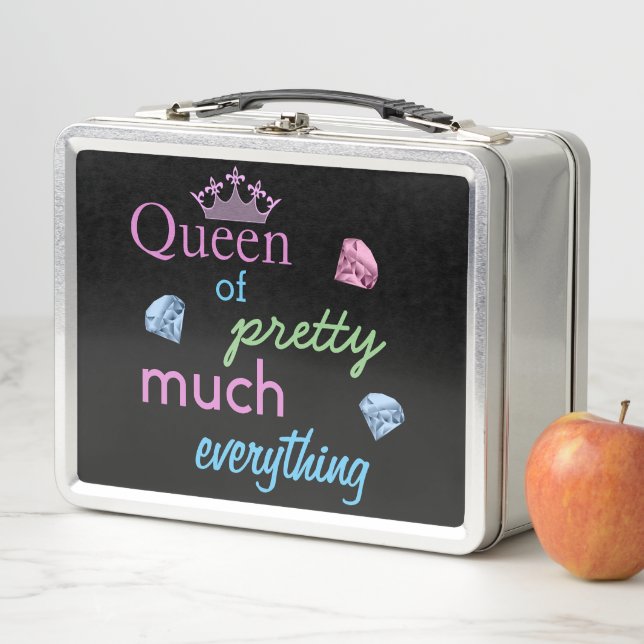 "Queen of Hübsch Much Everything" Metall Brotdose (Beispiel)