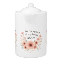 Queen of My Heart Mom" Élégant floral