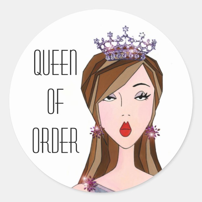 "Queen of Order" Stickers (Vorderseite)