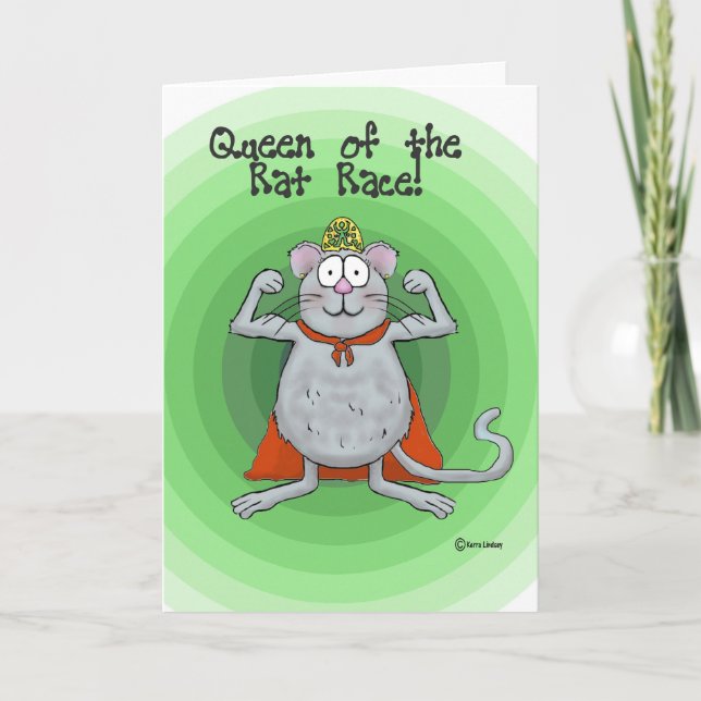 Queen of Rat Race Boss's Day Funny Humor Karte (Vorderseite)