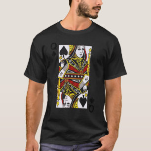 Queen of Spades Blackjack Cards Poker 21 Q T-Shirt