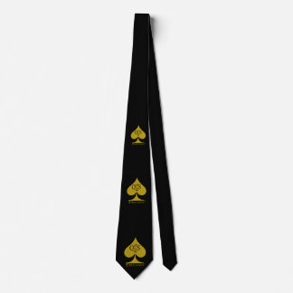 Queen of Spades Cravate Gold sur Black QoS Dreams