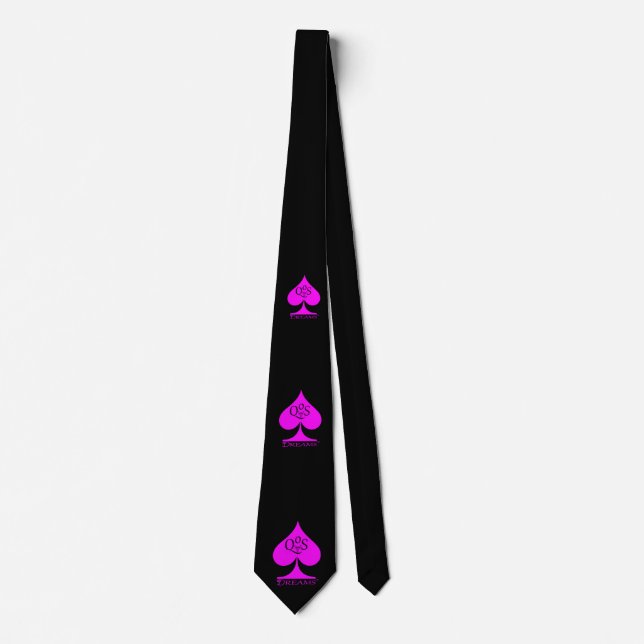 Queen of Spades Cravate Magenta Black QoS Dreams (Devant)