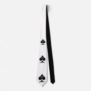 Queen of Spades Cravate noir sur blanc QoS Dreams