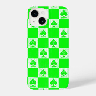 Queen of Spades iPhone Case Green Schachbretts QoS 14 Hülle