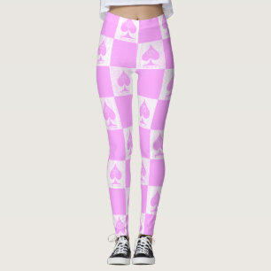 Queen of Spades Leggings Coqueteuses roses mignonn