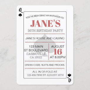 Queen of Spades Poker Jouer carte Casino Anniversa