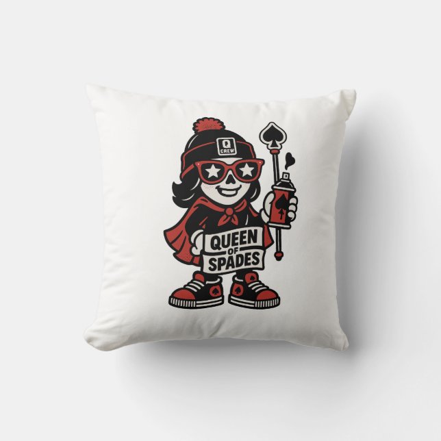 Queen of Spades Street Mascot - Pro Grind Edition Kissen (Vorderseite)