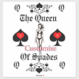 Queen of Spades Tarot Card Thunder_Cove Aufkleber
