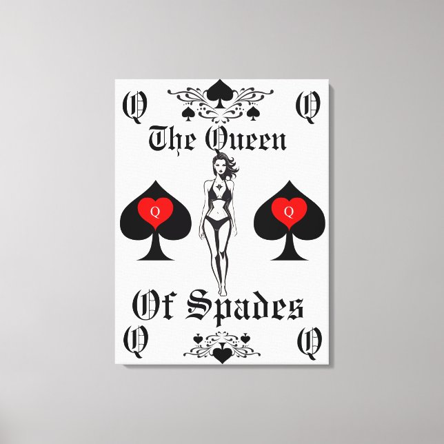 Queen of Spades Tarot Card Thunder_Cove Leinwanddruck (Vorderseite)
