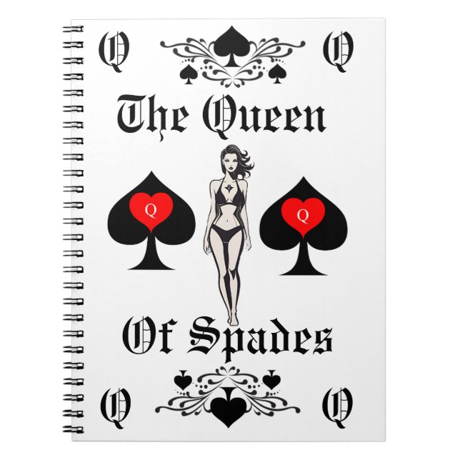 Queen of Spades Tarot Card Thunder_Cove Notizblock (Vorderseite)