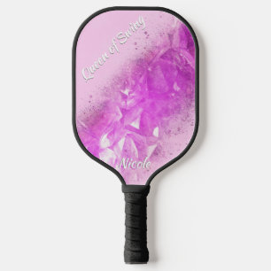 Queen Of Swing Lila Edelsteine Spraypaint Pickleball Schläger