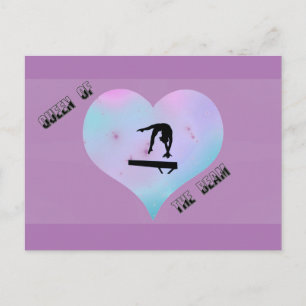 Queen of the Beam Gymnastique Carte postale violet