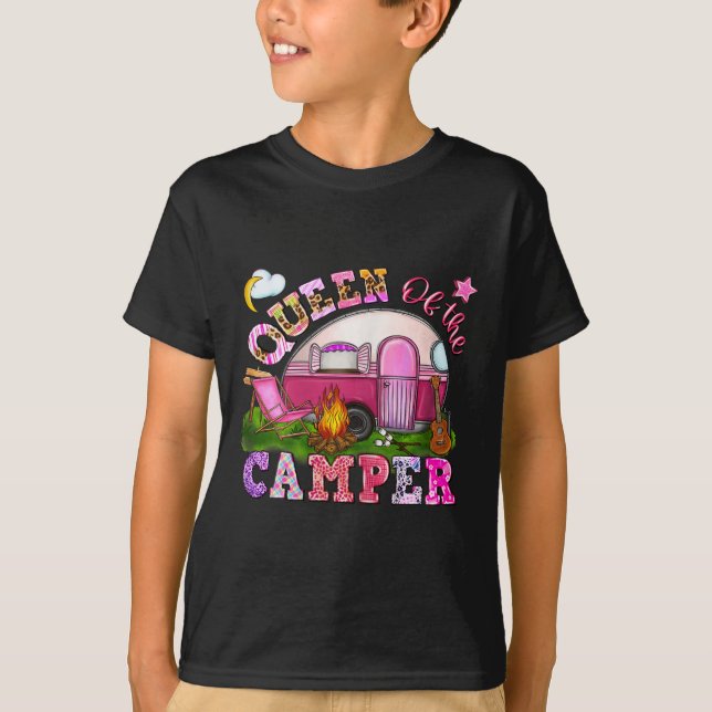 Queen Of The Camper Camping _1  T-Shirt (Vorderseite)