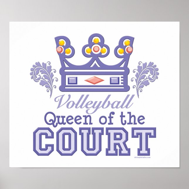 Queen of the Court Volleyball Poster (Vorne)