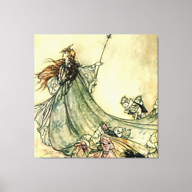 "Queen of the Fairies" von Arthur Rackham Leinwanddruck (Vorderseite)