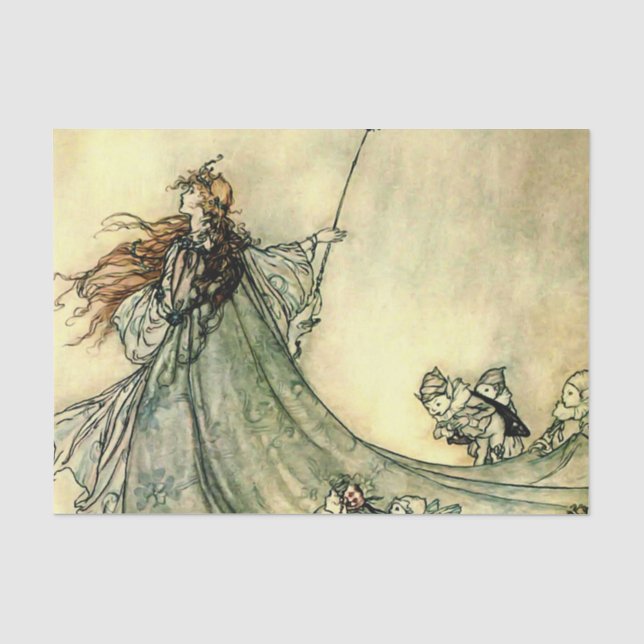 "Queen of the Fairies" von Arthur Rackham Seidenpapier (Vorderseite)