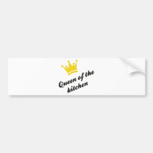 queen of the kitchen autoaufkleber