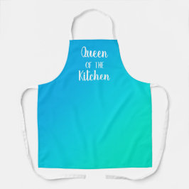 Queen of the Kitchen Blue to Aquamarin Gradient Sc Schürze