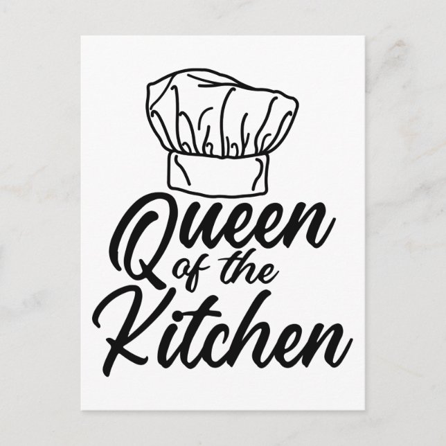 Queen Of The Kitchen Cooking Lover Funny Chef Postkarte (Vorderseite)