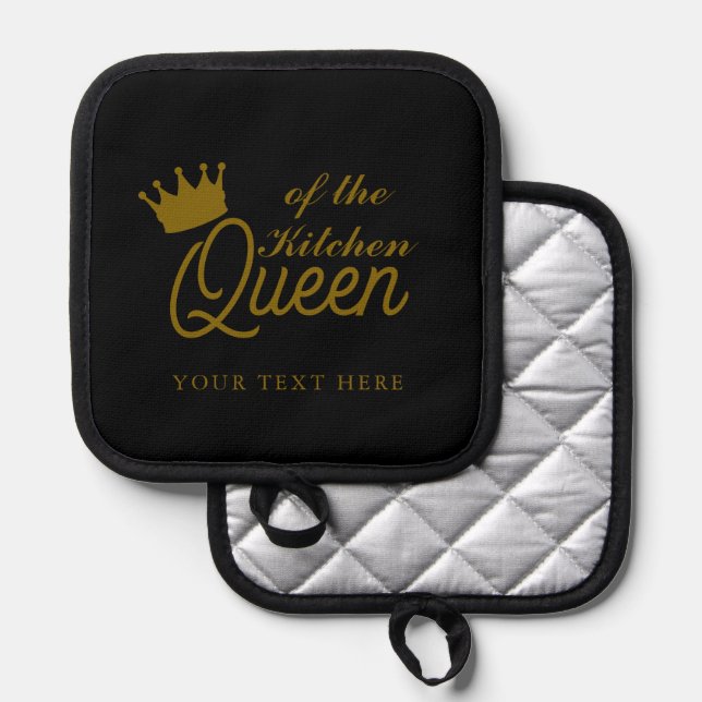 Queen of the Kitchen Stylish Pot Holder Topflappen (Vorderseite/Rückseite)