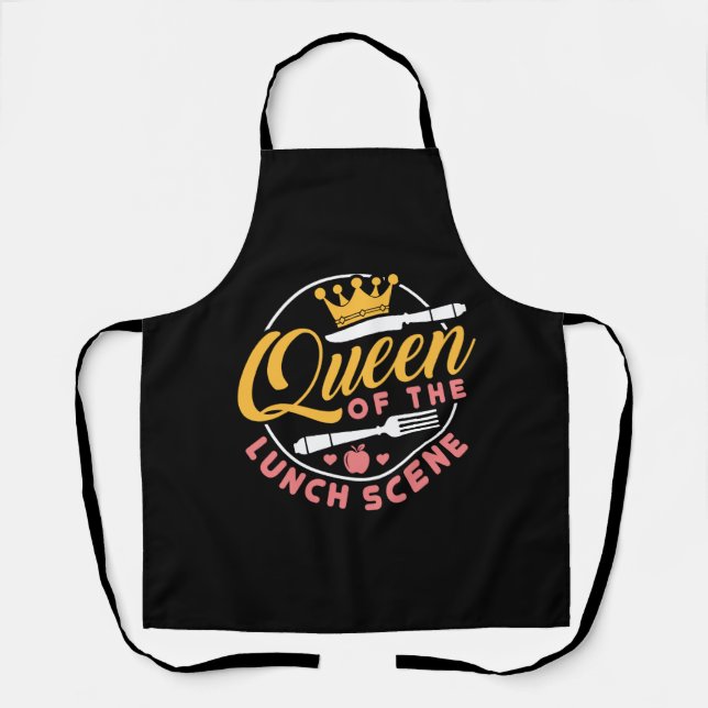 Queen of the Lunch Scene Niedlich Lunch Lady Schürze (Vorderseite)