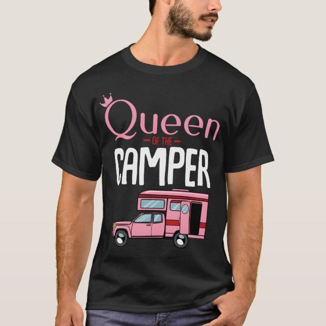 Queen Ofhe Camper Funny Camping Car Holiday funny T-Shirt (Vorderseite)