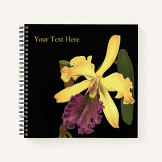 Queen Orchid Black Notebook Notizbuch